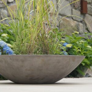 Weathered Cement Grande Low Bowl