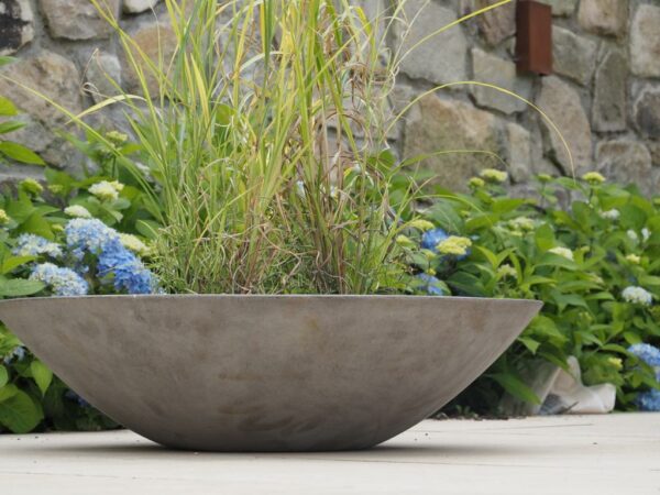 Weathered Cement Grande Low Bowl