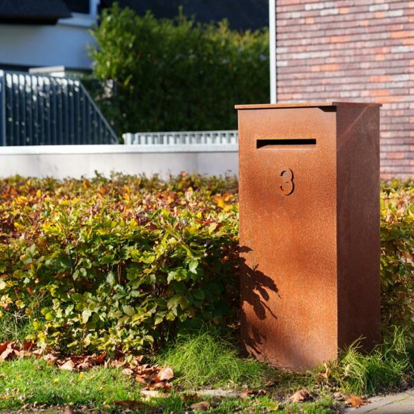 Corten Steel Case Letterbox