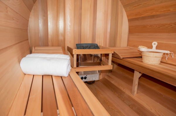 Red Cedar Barrel Sauna - Image 2