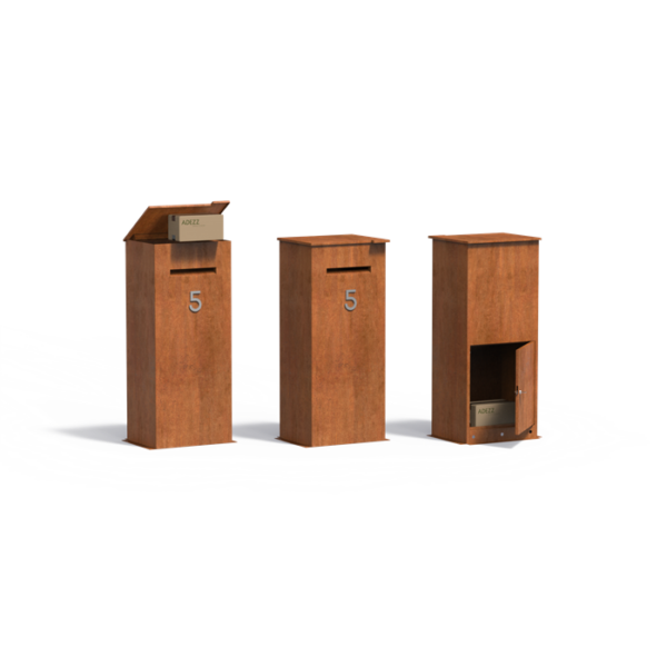 Corten Steel Case Letterbox - Image 3