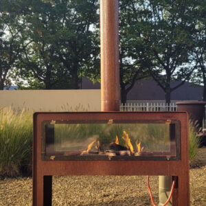 Corten Steel Gas Fireplace