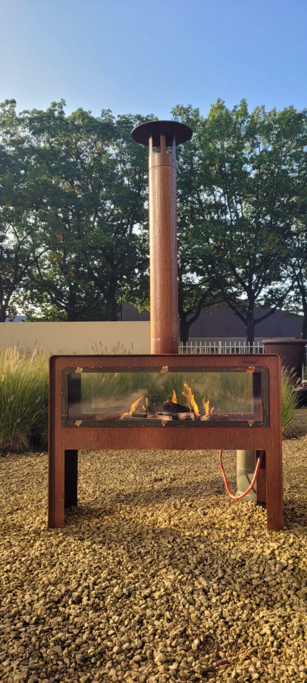 Corten Steel Gas Fireplace