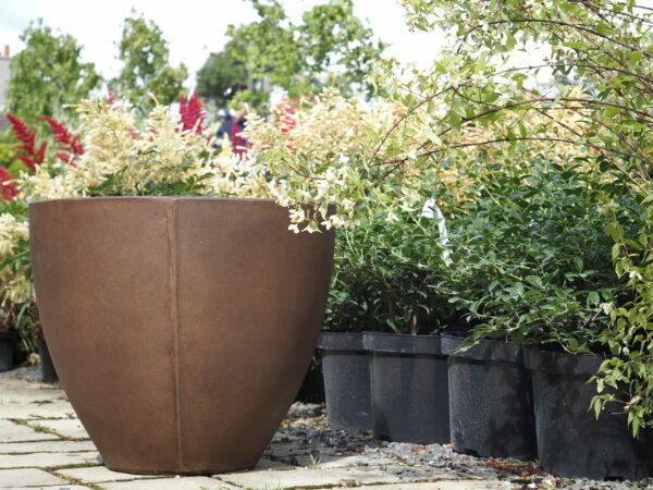 Lucia Concrete Fibre Planters in Coffee Bean