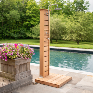 Outdoor sunlight shower Canadian Red Cedar