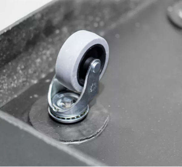 Concrete Grey Cube with Castors - Image 2