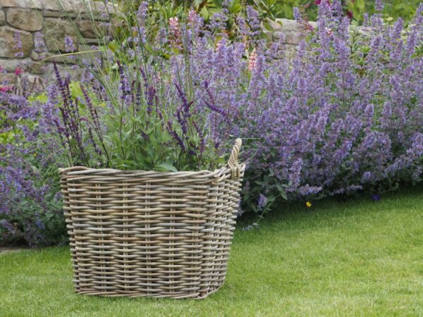 Kubu Square Tapered Basket with Handles