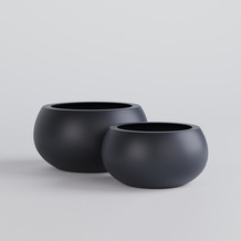 Tribeca pot in glistening black