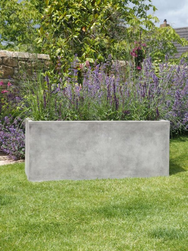 Weathered Cement Trough Planters