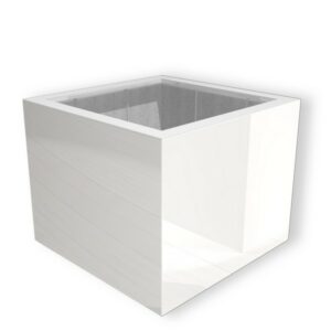 Fibreglass Glossy Cube planter
