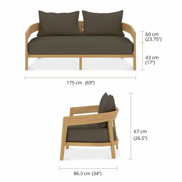 Dunmore Sofa Set in Slate - Image 5