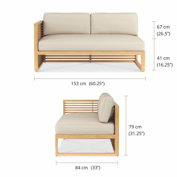 Mimosa Modular Sofa in Silver - Image 4
