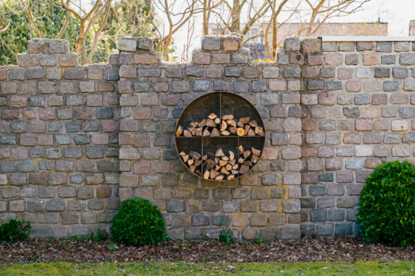 Ronde Corten Steel Wooden Storage - Image 2
