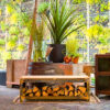 Logg Corten Steel Seating and Wooden Storage - Image 2