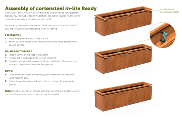 Corten Steel Round in-lite Ready - Image 5