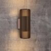 Aludra Double Wall Light in metallic brown