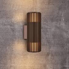 Aludra Double Wall Light in metallic brown
