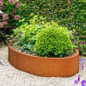 Corten Steel Ellipse Planter