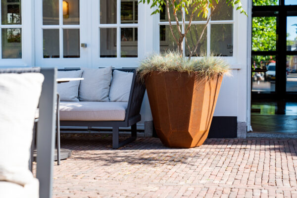 Corten Steel Facet Planter - Image 3