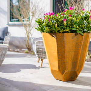 Corten Steel Facet Planter
