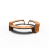 Corten Steel Dunc Round Bench - 2300 x 2300 x 450mm