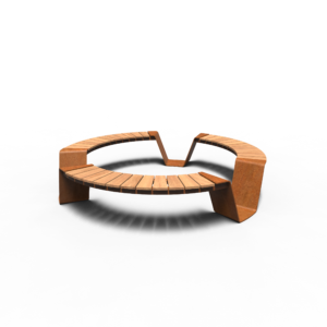 Corten Steel Dunc Round Bench