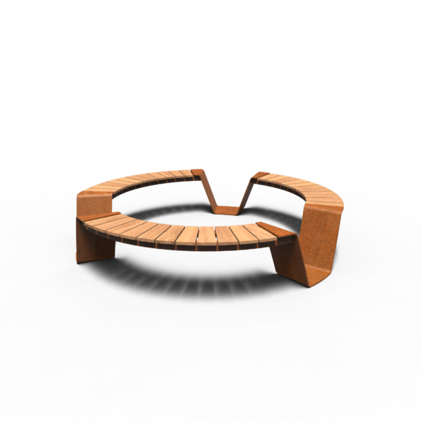 Corten Steel Dunc Round Bench