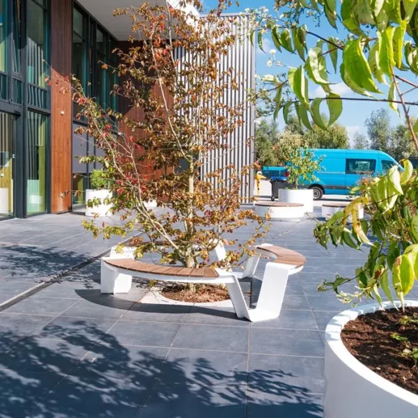 Corten Steel Dunc Round Bench - Image 3