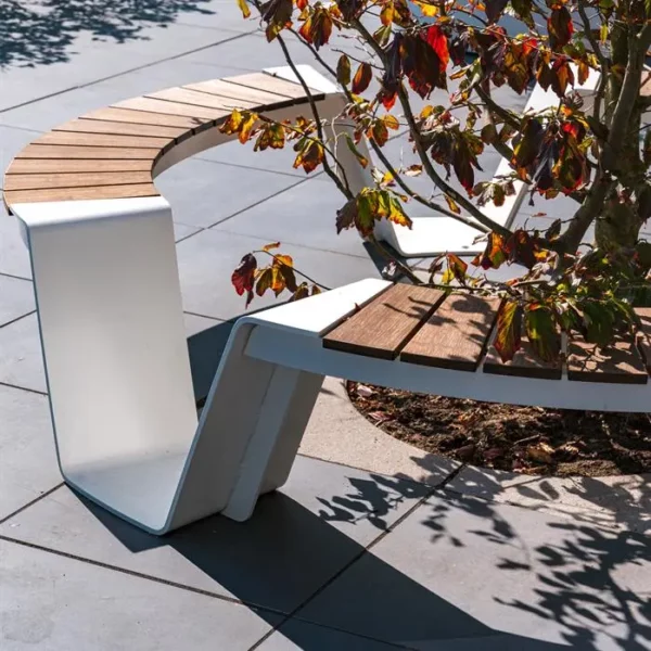 Corten Steel Dunc Round Bench - Image 4