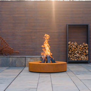 Corten Steel Round Fire Table