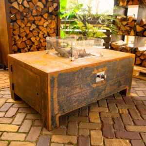 Gas-fired Corten Steel Fire Table