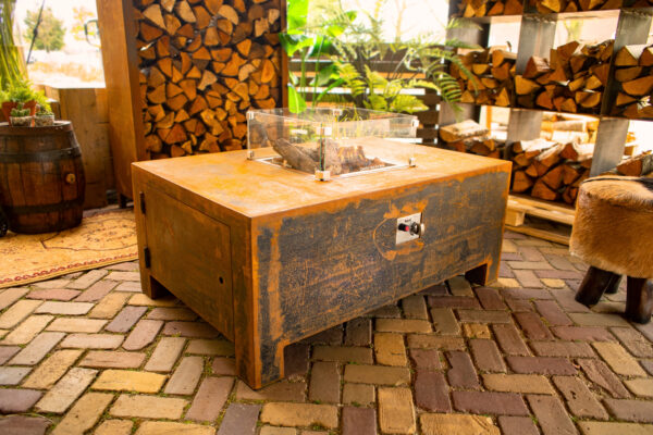 Gas-fired Corten Steel Fire Table