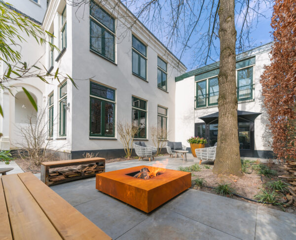 Corten Steel Square Fire Table - Image 3