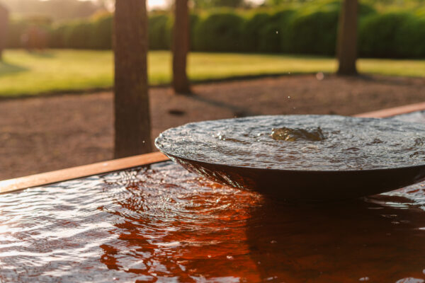 Corten Steel Water Table with bowls - Image 3